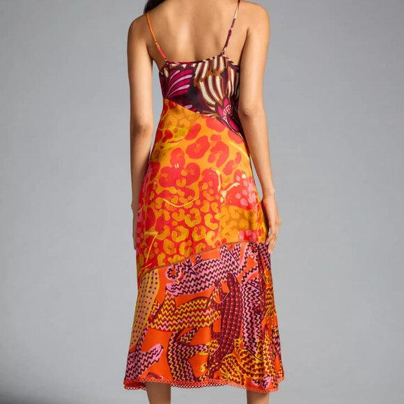 NWT - slinky FARM Rio x Anthropologie Printed Slip Dres - Picture 2 of 10